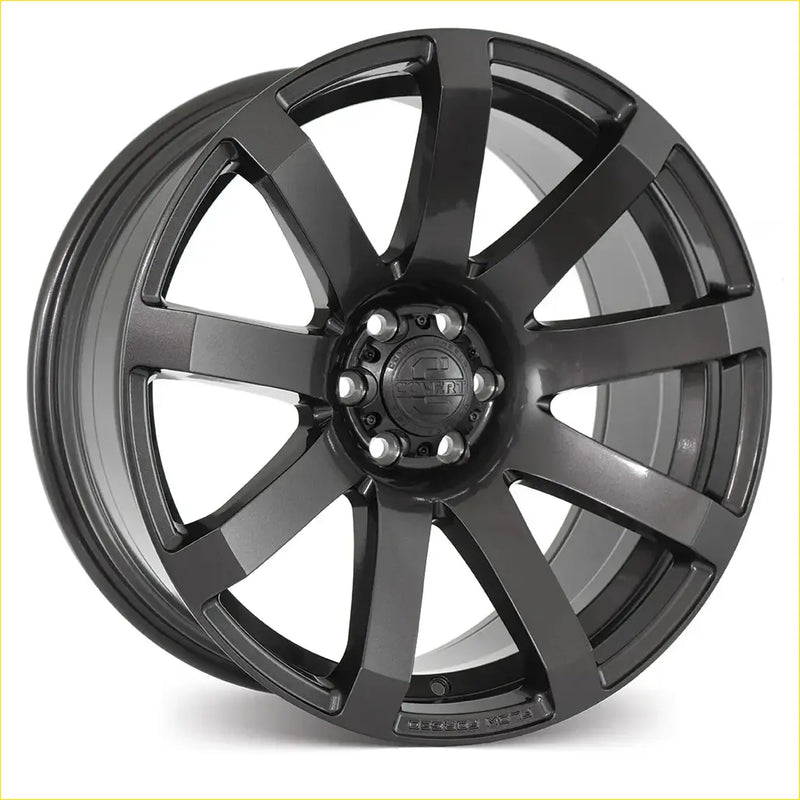 Black matte finished rays alloy wheel covert rv3 20x9.5 multi spoke design gloss gunmetal finish