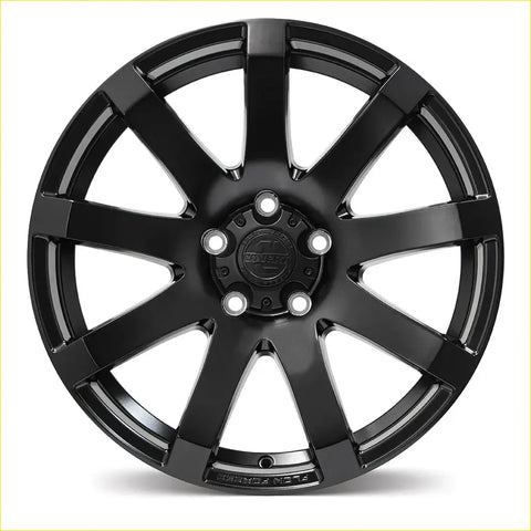 Black matte finished motorex alloy wheel covert rv3 20x9.5 6x139.7 15 offset with multi-spoke design