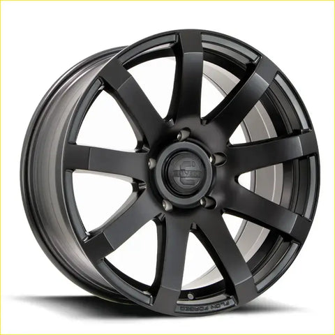 Black matte finished covert rv3 alloy wheel 20x9 multi spoke design with covington logo center cap and 6x139.7 bolt pattern