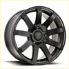 Matte black covet rv3 20x9 alloy wheel with multi-spoke design and center cap showing covington logo