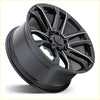 Black and silver multi-spoke covert rv4 20x9 alloy wheel with glossy finish matt black and milled spokes