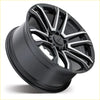 Black and silver two tone vossen covert rv4 20x9 satin black with milled spokes multi spoke alloy wheel