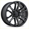 Black and silver two tone covert rv4 20x9 alloy wheel with multi spoke matt black milled spokes design
