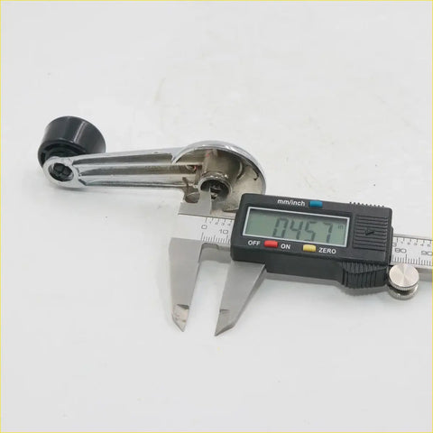 Chrome finished crank door handle with black rubber grip for nissan datsun ute 720 1980-1989 models