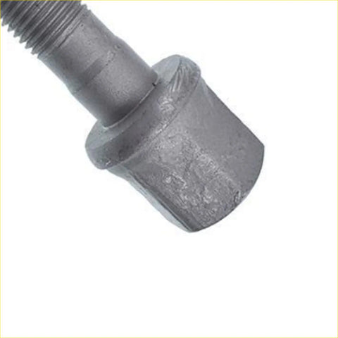Gray metallic crankshaft center bolt lug nut with threaded shaft and hex head for mitsubishi l400 montero use