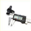 Black plastic crankshaft position sensor for nissan dualis qashqai j10 2006-2013 being measured with digital caliper