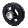 Black rubber-coated crankshaft pulley with metallic hub for toyota hilux kun15 kun25 kun26 kun35 kun36 models
