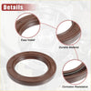Brown rubber crankshaft seal with metallic inner ring for durable use in toyota avalon 2005-2018