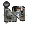 Chrome finished corner headlight assembly with clear lens and visible internals for Toyota Land Cruiser Prado 1990-1996