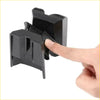 Black plastic cup holder divider insert clip for Toyota Highlander 2008 to 2013 shown from back side