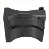 Black plastic camera lens mount adapter with curved u-shaped design and locking mechanism for toyota tacoma cup holder insert