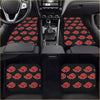 Custom akatsuki clouds black car floor mats with repeating red cloud pattern for stylish protection