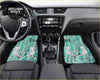Custom anime arizona floor mats with teal and pink mewtwo pattern designed for car interiors