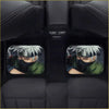 Black rectangular custom anime floor mats with detailed kakashi hatake illustration for car use