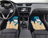 Blue and yellow custom anime kawii lollipop car floor mats designed for style and durability in your vehicle