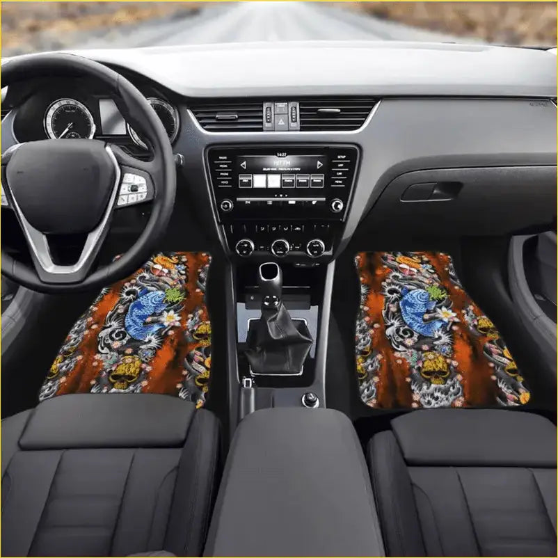 Custom Blue Koi Floor Mats - Interior Accessories