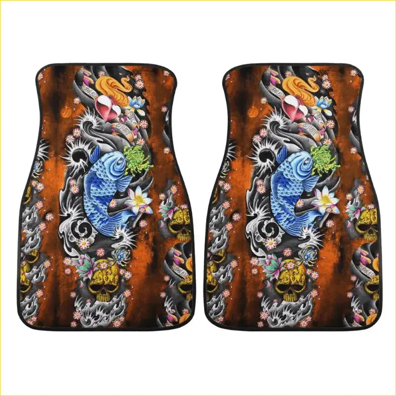 Custom Blue Koi Floor Mats - Interior Accessories