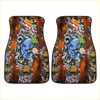 Custom Blue Koi Floor Mats - Interior Accessories