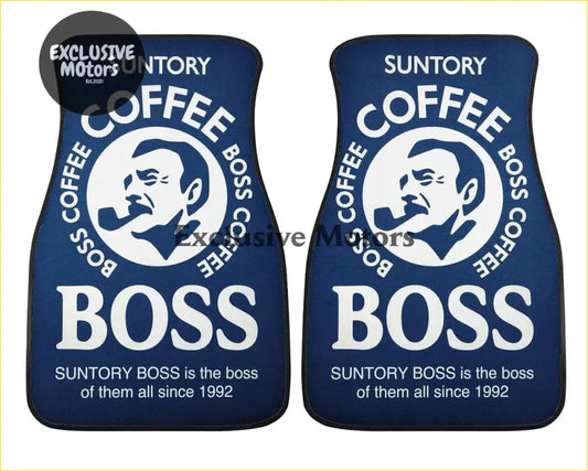 Custom Boss Coffee Navy Floor Mats - Interior Accessories