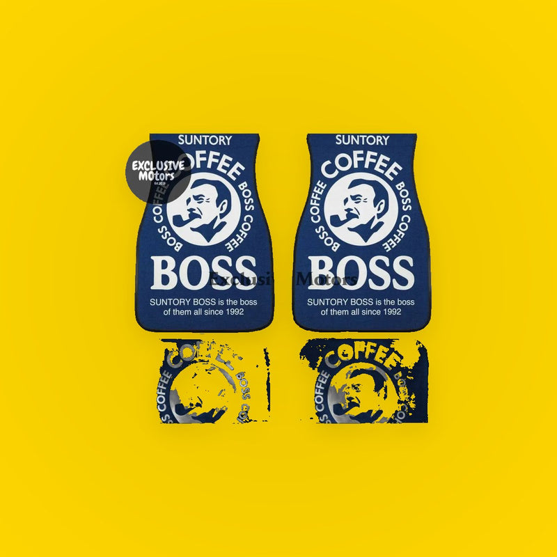Custom Boss Coffee Navy Floor Mats