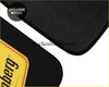 Custom Bundaberg Rum black textured car floor mat with yellow and red bier logo patch for car interiors
