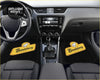 Black car floor mats with embroidered yellow bundaberg rum logo and white polar bear emblem for custom use
