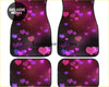 Custom hearts floor mats purple and pink heart patterned car mats for a fun and stylish ride interior