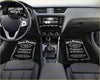Custom jack daniel floor mats featuring black rubber with white printed whiskey logos for car interiors