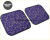Purple floral patterned custom japanese blue cherry gold blossom car floor mats with black trim for stylish protection