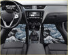 Custom japanese waves floor mats with black and white wave pattern featuring classic japanese print design