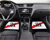 Custom jzx100 black and white car floor mats with red stripes and nissan 530 jzx branding for a sleek look
