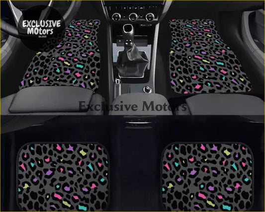 Custom Leopard Bean Floor Mats - Interior Accessories