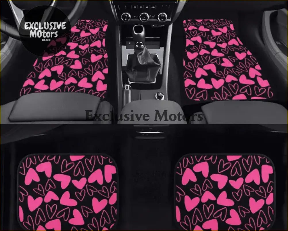Custom Love Hearts Floor Mats - Interior Accessories