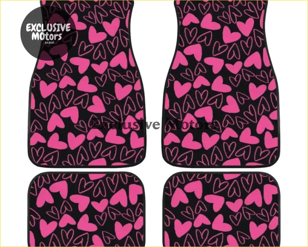 Custom Love Hearts Floor Mats - Interior Accessories