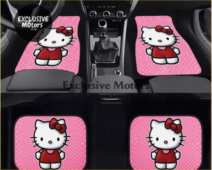 Custom Pink Kitty Cat Floor Mats - Interior Accessories