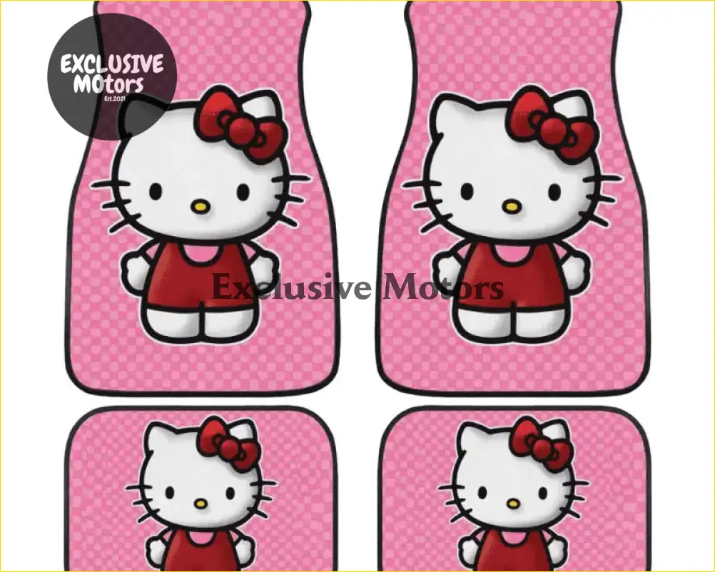 Custom Pink Kitty Cat Floor Mats - Interior Accessories