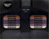 Custom universal bride style floor mats with black bride text on orange and purple gradient brown background