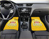 Custom xxxx gold yellow car floor mats made from durable material for a stylish and protective interior upgrade