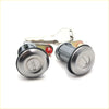 Two chrome finished cylinder door locks with keys for toyota hilux ln60 ln65 yn62 yn63 yn67 1984-1988