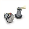 Silver cylinder door lock with keyhole and black rubber seal for toyota hilux ln60 ln65 yn62 yn63 yn67 1984-1988