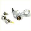 Silver-colored metal cylinder door locks with key for Nissan Datsun D21 Navara Pathfinder 1986-1997 with extra lock cylinders