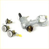 Silver metal cylinder door locks with key for nissan datsun d21 navara ute 1986-1997 including three lock cylinders