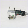 Metallic cylinder door lock with green plastic part measured by digital caliper for nissan datsun d21 navara ute