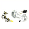 Silver ignition cylinder door lock set with keys for Nissan Datsun D21 Navara Ute 1986-1997