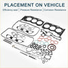 Black and silver cylinder head gasket kit for toyota 1GR GRJ150 with seals o-rings and bolts arranged for placement