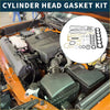 Cylinder head gasket kit for toyota 1hd 24v 1990-1999 with black beige and metallic seals for engine repair