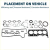 Black and silver metal cylinder head gasket kit with seals and rings for toyota 1SZ engines 2000-2005