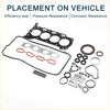 Cylinder head gasket kit for toyota 1zr 2zr engine with black and silver metal gaskets and red rubber seals