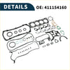 Black rubber gasket set with circular and rectangular pieces for toyota 2l cylinder head gasket kit 1990-1995