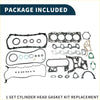 Cylinder head gasket kit for toyota 2l with black gray and green rubber gaskets for replacement use
